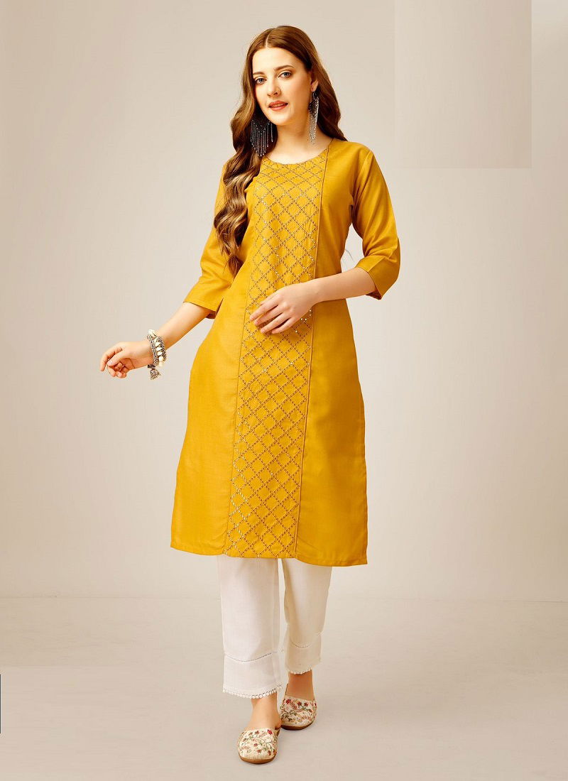 1051 Designer Cotton Kurtis With Bottom Catalog
